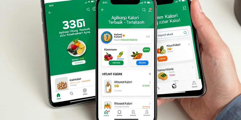 Tampilan antarmuka aplikasi Hitung Kalori 33L yang menarik dan informatif.