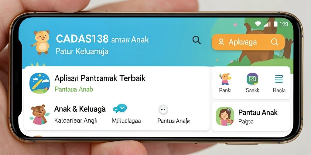Tampilan antarmuka CADAS138 untuk pemantauan aktivitas anak.