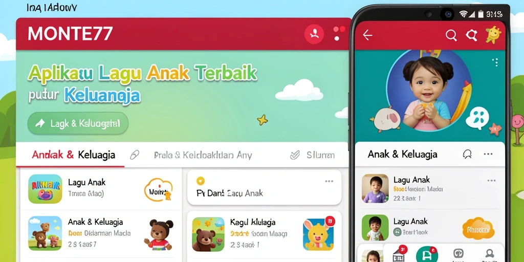 Tampilan antarmuka MONTE77 yang ceria dan mudah digunakan untuk anak-anak.