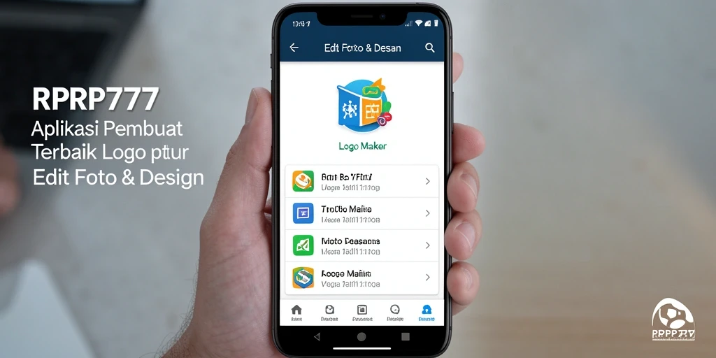 Tampilan antarmuka RPRP777 yang user-friendly untuk logo maker.
