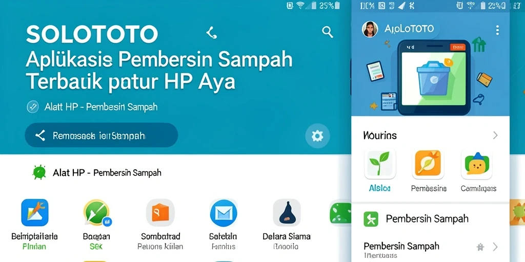 Tampilan antarmuka aplikasi SOLOTOTO pembersih sampah yang intuitif.