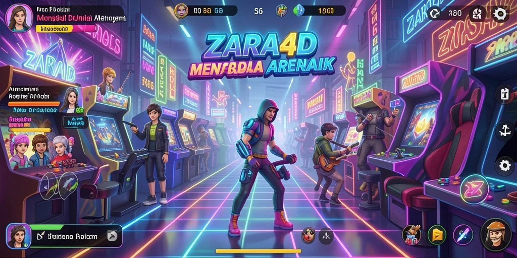 Tampilan antarmuka ZARA4D yang menawan saat bermain Arcade.
